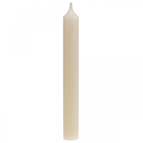 Floristik24 Tyčová sviečka biele krémové voskové sviečky 180mm/Ø21mm 6ks