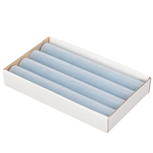 Modrá kužeľovitá sviečka na svietniky a dekoráciu stola, 34x240mm, 4 kusy | Floristik24.sk