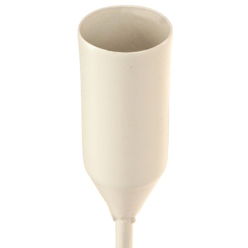 Floristik24 Svietnik Taper, 6 sviečok, sivý, Ø20cm, V31cm