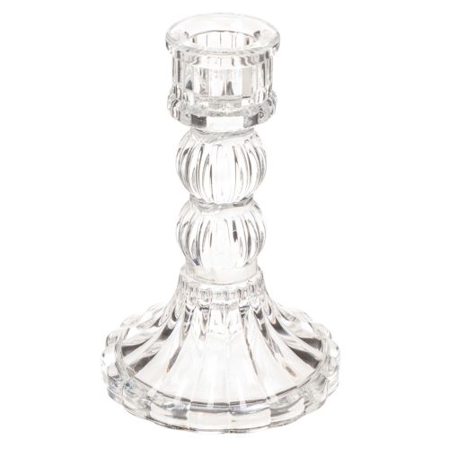 Priehľadný svietnik, klasický dizajn, dekorácia na stôl, 12 cm, 2 kusy kúpiť | Floristik24.sk