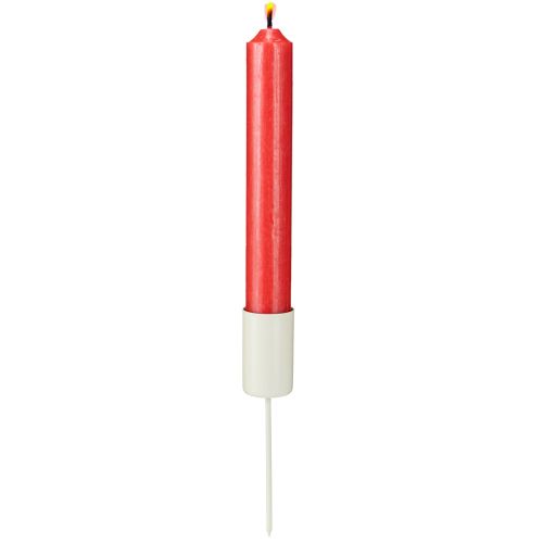 Kovový svietnik na tyči, béžový, V11 cm, 4 kusy | Floristik24.sk