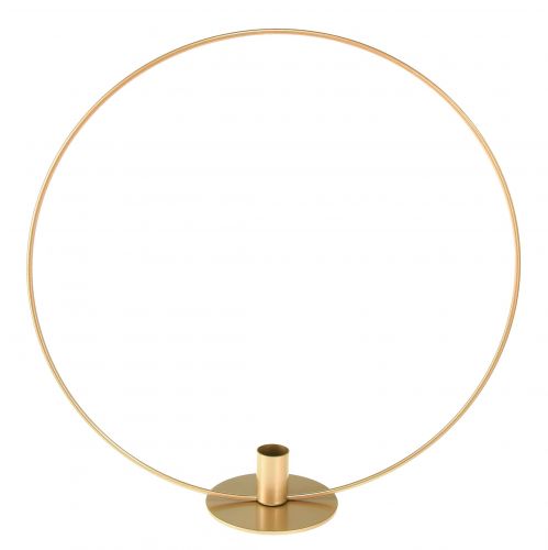 Floristik24 Ozdobný prsteň kovový kruh svietnik šampanské Ø35cm