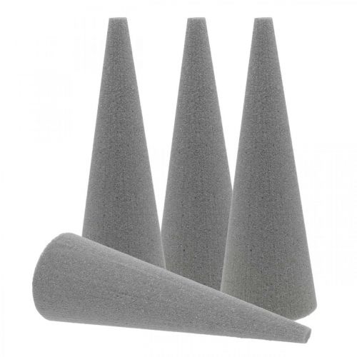 položky OASIS® Floral Foam Cone SEC Grey, Suchá kvetinová hmota V24cm Ø8cm 6 ks