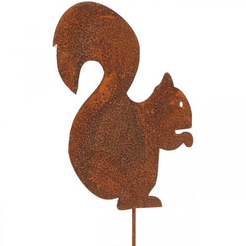 Záhradná hmoždinka veverička patina dekoračná hmoždinka 20cm
