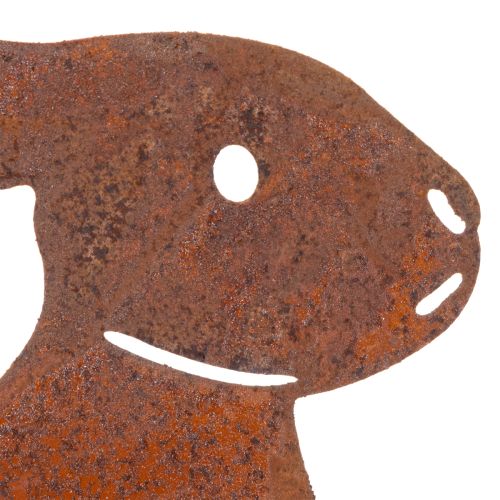 položky Záhradný králik na veľkonočnú dekoráciu s hrdzavou povrchovou úpravou vo vidieckom štýle 60 cm 4 ks