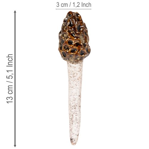 Umelý dekoratívny kolík v tvare smrčkov do kvetináčov a na stôl, 13 cm, 2 kusy | Floristik24.sk