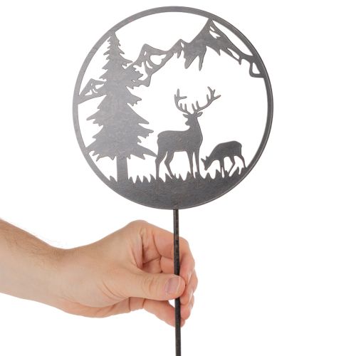 Dekoratívny kôl, lesné zvieratá, jeleň a borovica, 100 cm | Floristik24.sk