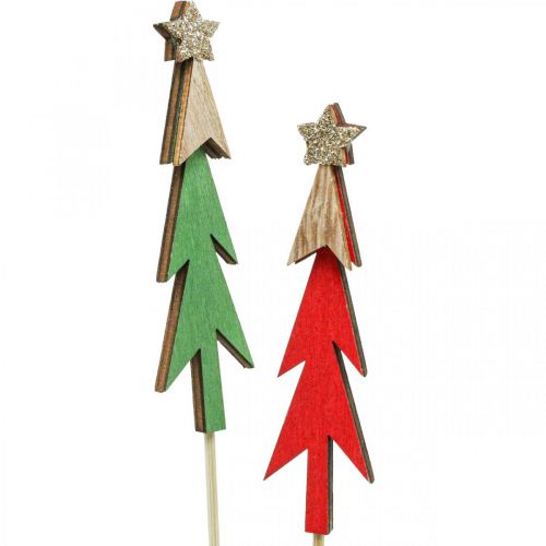 položky Vianočný špendlík jedľa kvet špendlík drevo 9,5 cm 16 kusov