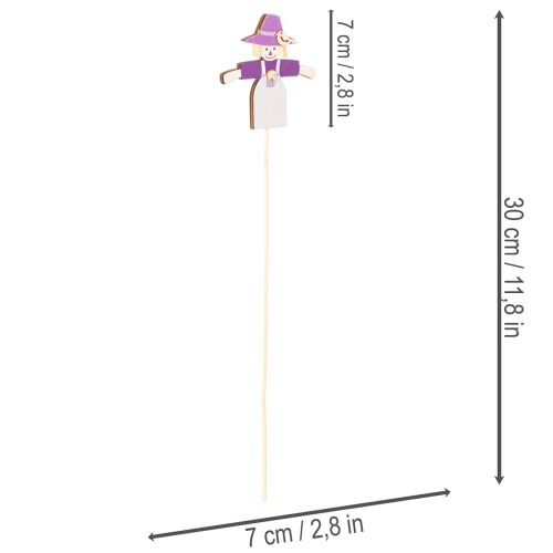 Drevené dekorácie strašiaka, rôzne farby, 30 cm, 12 kusov | Floristik24.sk