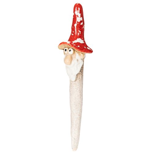 Figúrka trpaslíka na nalepenie, s dlhou bradou a hubovým klobúkom, dekorácia, 17 cm, 2 kusy | Floristik24.sk
