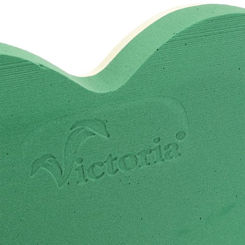 položky Kvetinové penové srdce 38×36,5 cm mokrá kvetinová pena zelená 2 kusy