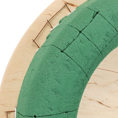 položky Kvetinový penový veniec na dreve mokrá kvetinová pena zelená Ø29cm