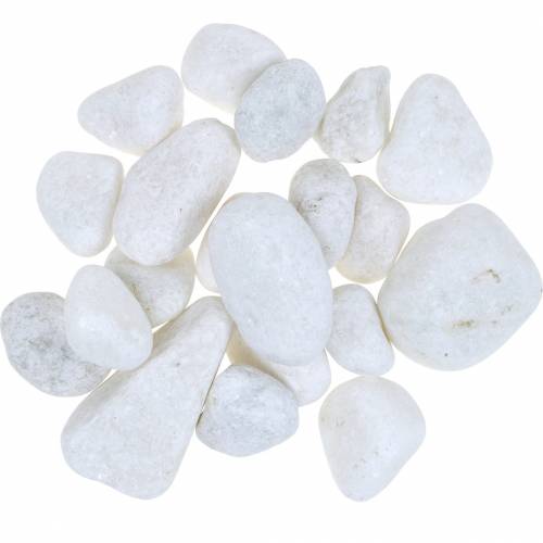 Floristik24 Riečne kamienky prírodné biele 3-5cm 1kg