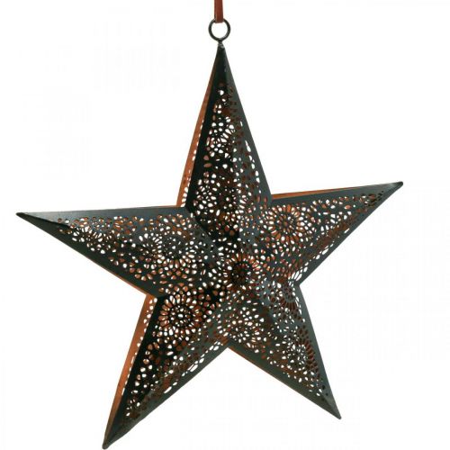 položky Vianočný vešiak hviezda kovová hviezda čierna V25,5cm