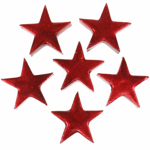 Floristik24 Deco hviezdy červené 4cm 12ks