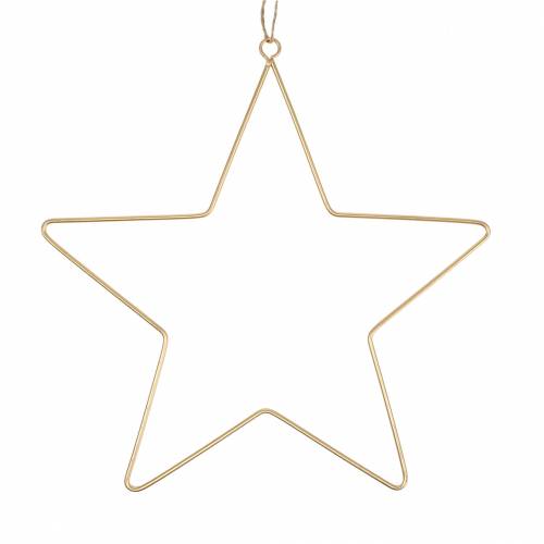 Floristik24 Dekoračná hviezda na zavesenie zlatý kov Ø35cm 4ks