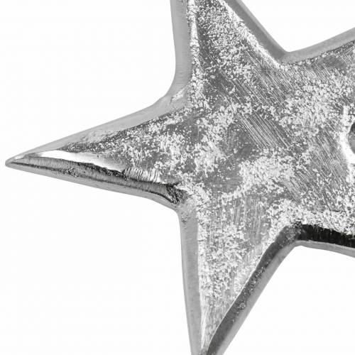 položky Metal Stars Silver 8,6×8,2cm/6,9×6,7cm 8ks