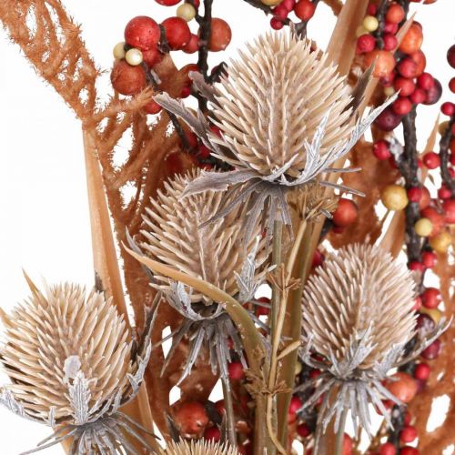 položky Umelé rastliny jesenná dekorácia bodliaky bobule paprade 65cm strapec