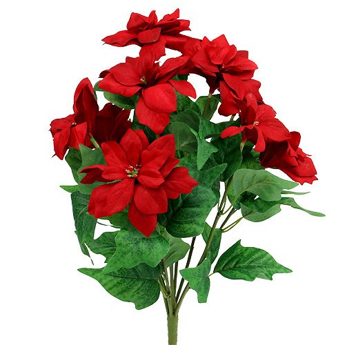 položky Kytica Poinsettia červená L47cm