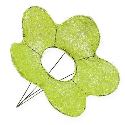 Floristik24 Sisal Manžeta Flower Green Ø25cm 6ks