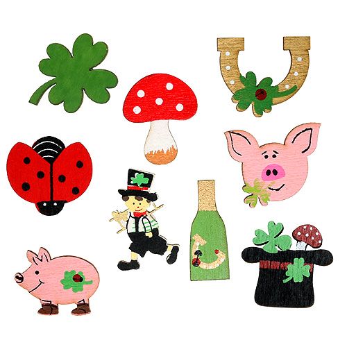 Floristik24 Darčeky Silvester 3,5cm farebné 54ks