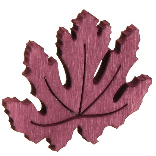 položky Bodová dekorácia drevo jesenné lístie dekorácia na stôl fialová ružová zelená 4cm 72 ks