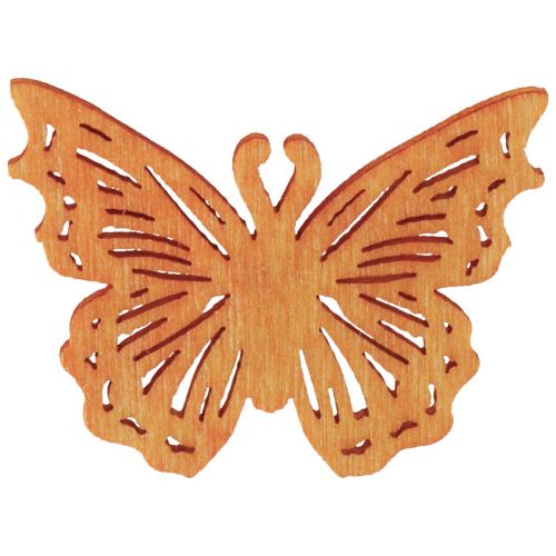 položky Bodová dekorácia motýľ drevená dekorácia na stôl pružina 4×3cm 72ks