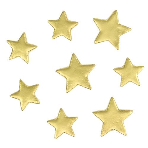 Bodová dekorácia hviezdy mix 4-5cm zlatá matná 72ks