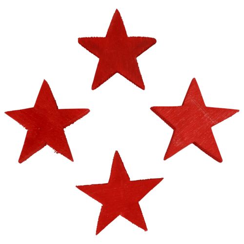 Bodová dekorácia vianočné hviezdy červené drevené hviezdy Ø5,5cm 12ks