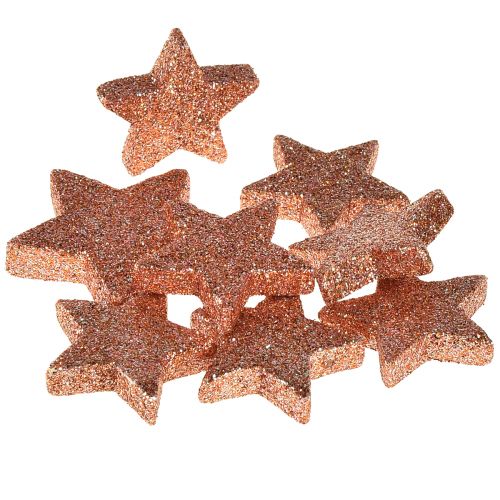 položky Bodová dekorácia vianočné hviezdy hviezdy sypané ružové Ø4/5cm 40ks