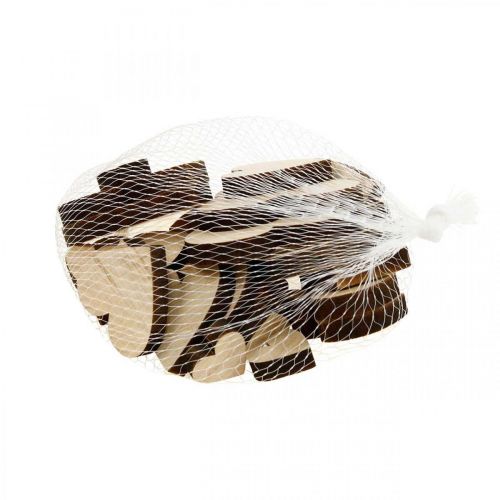 Floristik24 Drevené srdiečka rozptýlená dekorácia srdce prírodná hnedá dekorácia na stôl 29 ks