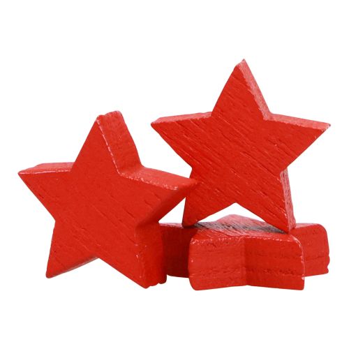 položky Bodová dekorácia vianočné hviezdy červené drevené hviezdy Ø1,5cm 300ks