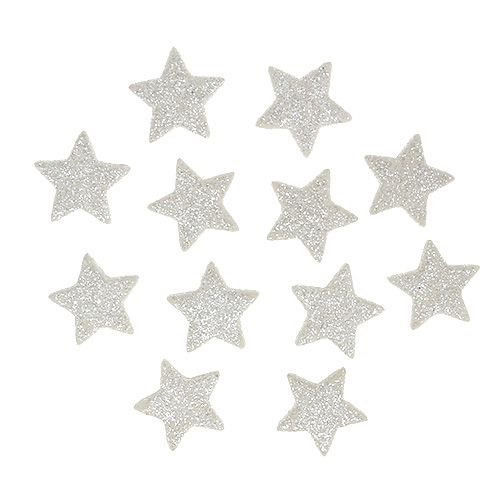 Hviezdice rozptylové s glitrovým krémom 2,5cm 96ks