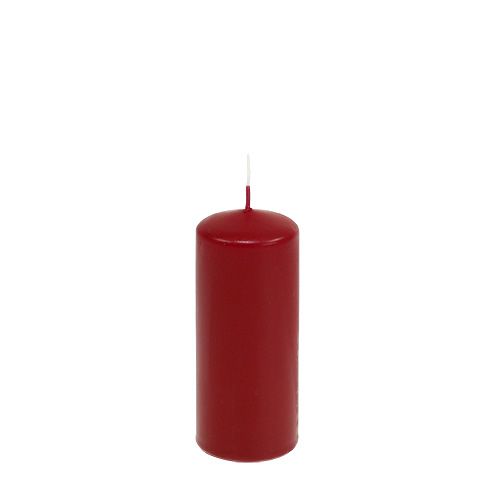 Floristik24 Stĺpové sviečky červené adventné sviečky staré červené 120/50mm 24ks