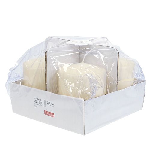 položky Stĺpová sviečka 130/100 krémová 4 ks