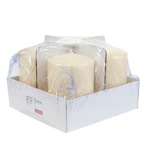 položky Stĺpová sviečka 150/100 krémová 4 ks