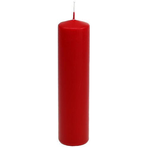 Floristik24 Stĺpové sviečky červené Adventné sviečky sviečky červené 200/50mm 24ks