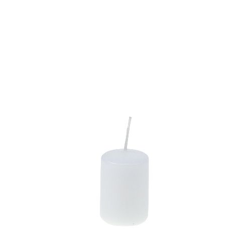 Stĺpové sviečky biele adventné sviečky malé sviečky 60/40mm 24ks