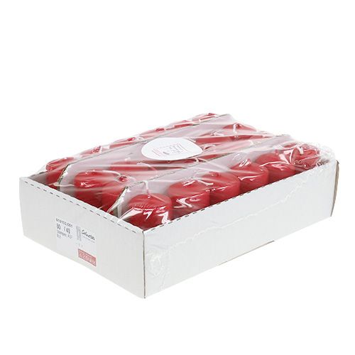 položky Stĺpová sviečka 80/40 červená 24 ks