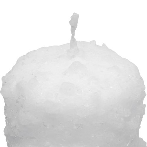 položky Sada adventných sviečok, dizajn snehovej gule, biela – stĺpikové sviečky 100/60 mm na adventný veniec a vianočné dekorácie, balenie 4 kusov