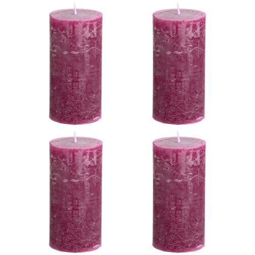 Stĺpové sviečky stálofarebné Berry sviečky fialové 50×100cm 4 ks | Floristik24.sk