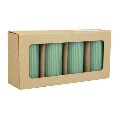položky Pilier Candles Green Emerald Grooved Candles 70/130mm 4 ks