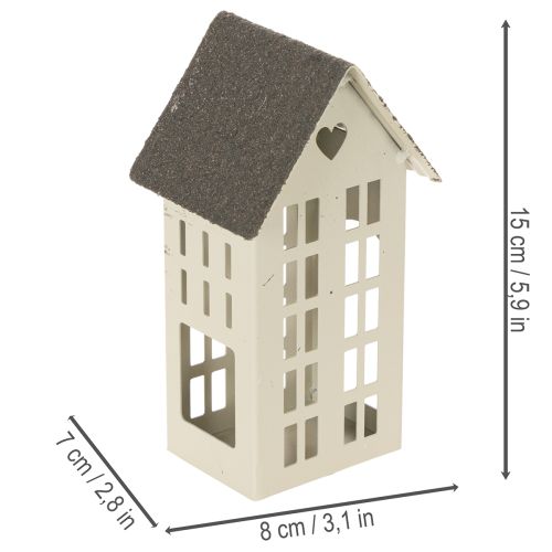 Sada majákov z kovu, tri domy na podnose 35 cm, 1 sada | Floristik24.sk