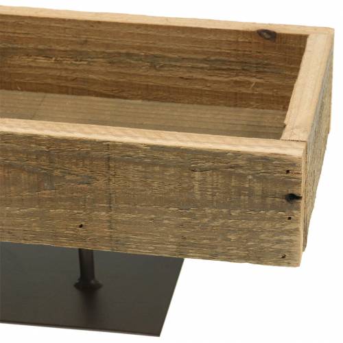 Floristik24 Dekoračný podnos drevený na nohe 40cm