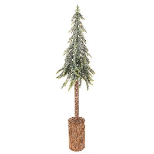 Umelá jedľa, ľadová povrchová úprava, s dreveným podstavcom, zimná dekorácia, 60 cm kúpiť | Floristik24.sk
