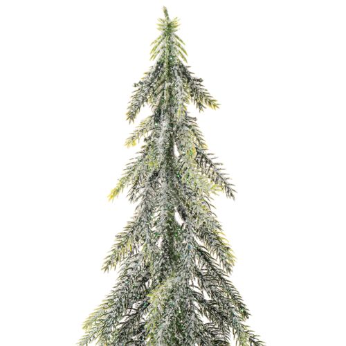Umelá jedľa, ľadová povrchová úprava, s dreveným podstavcom, zimná dekorácia, 60 cm | Floristik24.sk
