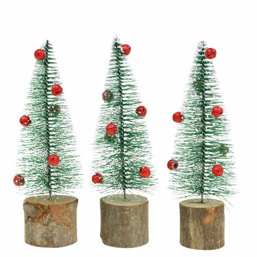 položky Vianočný stromček zelený so snehom Ø5cm V15cm 6ks