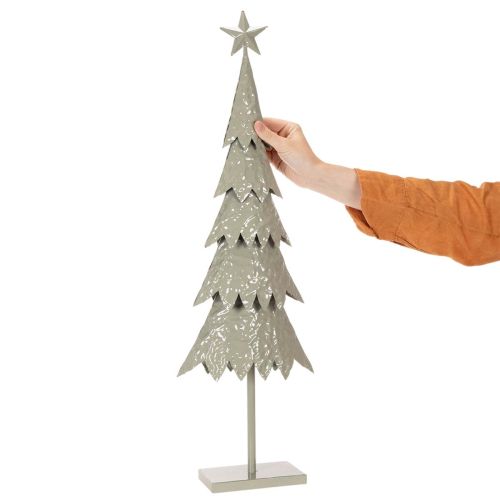 Dekoratívny vianočný stromček na stojane s hviezdou, slávnostná výzdoba stola, 74 cm | Floristik24.sk