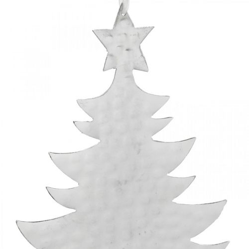 položky Prívesok na vianočný stromček, adventná dekorácia, kovová dekorácia na Vianoce, striebro 20,5×15,5cm