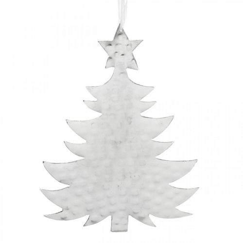 Floristik24 Prívesok na vianočný stromček, adventná dekorácia, kovová dekorácia na Vianoce, striebro 20,5×15,5cm